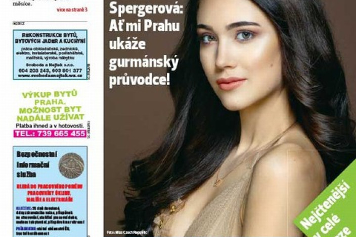 Denisa Spergerová na titulce Naše Praha