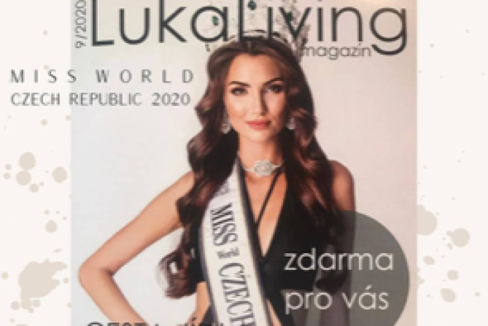 Karolína Kopíncová na titulce magazínu Luka Living