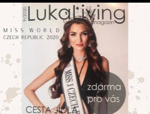 Karolína Kopíncová na titulce magazínu Luka Living