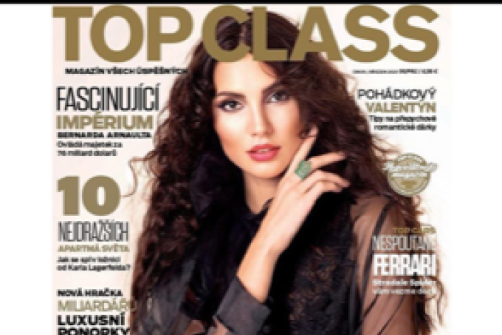 Karolína Kopíncová na titulce magazínu TOP CLASS