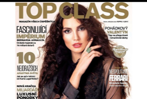 Karolína Kopíncová na titulce magazínu TOP CLASS