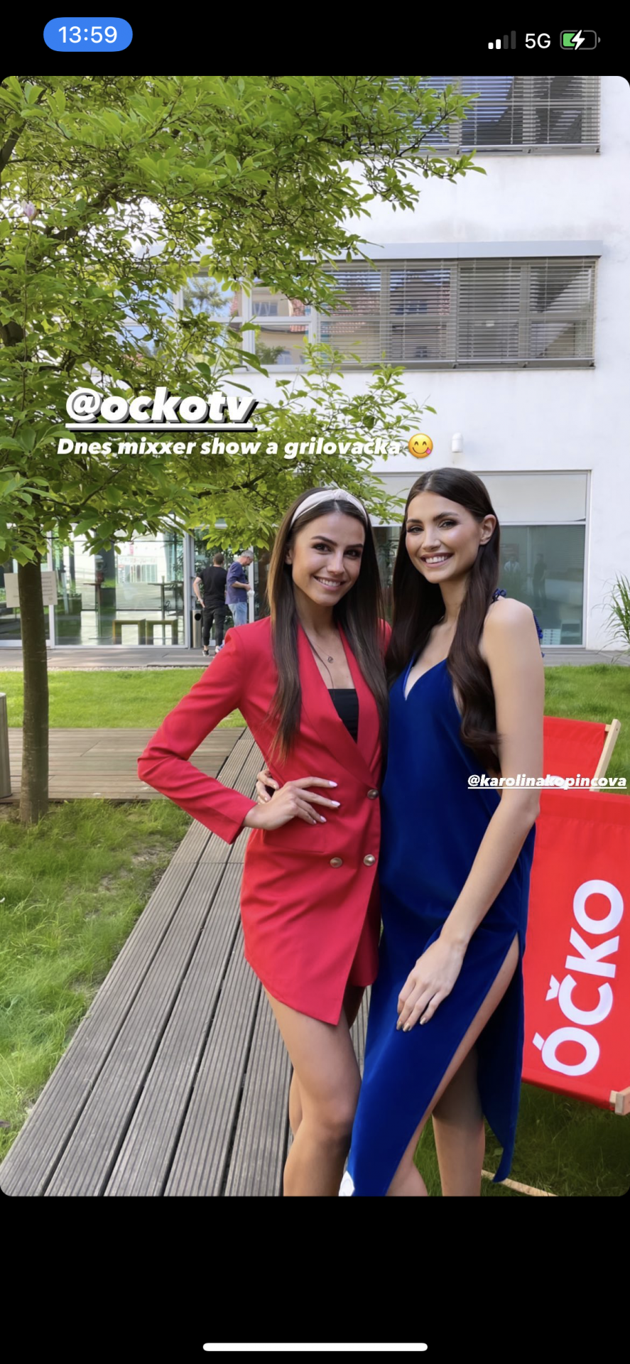 Karolína Kopíncová a Angelika Kostyshynová pro TV ÓČKO