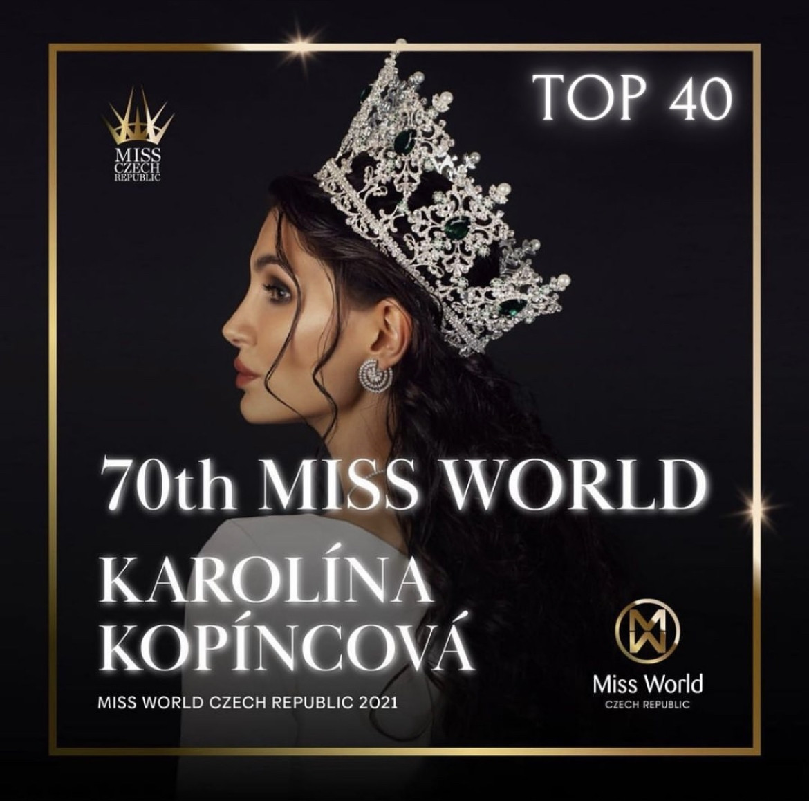 Karolína Kopíncová postupuje do Top 40 Miss World 2021!