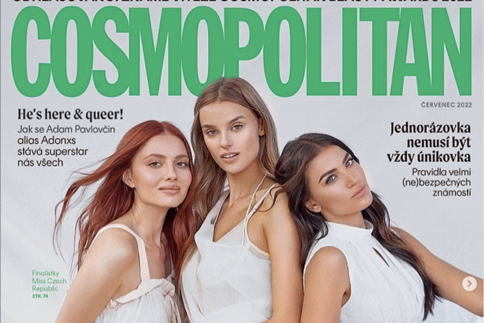 Vítězky MISS CZECH REPUBLIC 2022 na titulce COSMOPOLITANU