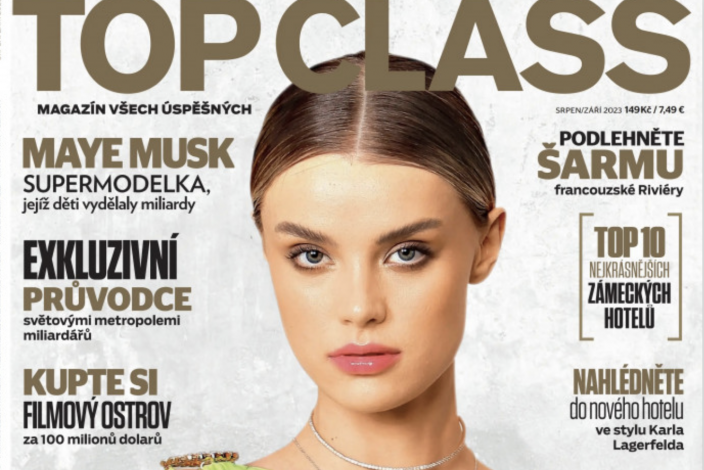 Krystyna Pyszkova na titulce magazínu TOP Class