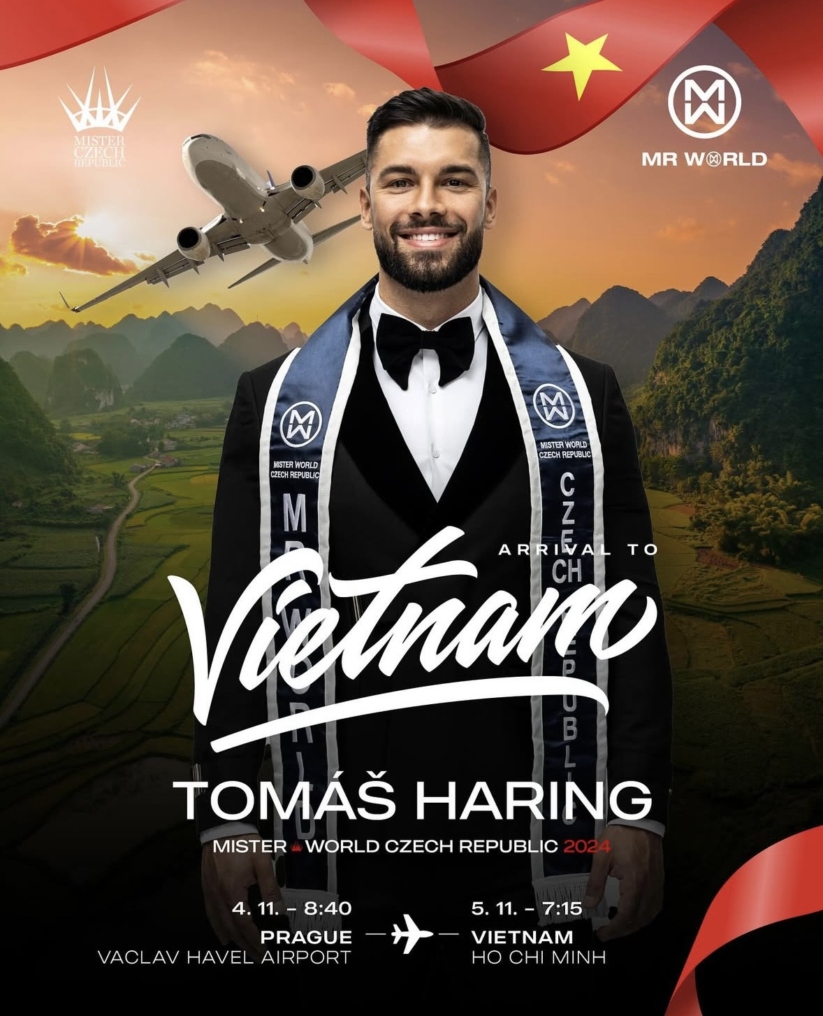 Tomáš Haring nás letí reprezentovat na Mister World 2024